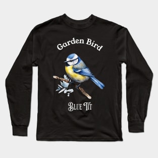 Garden Bird Blue Tit Long Sleeve T-Shirt